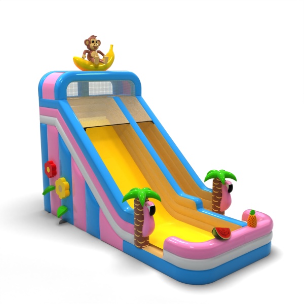 Larger inflatable slide in the Hawaiian theme
