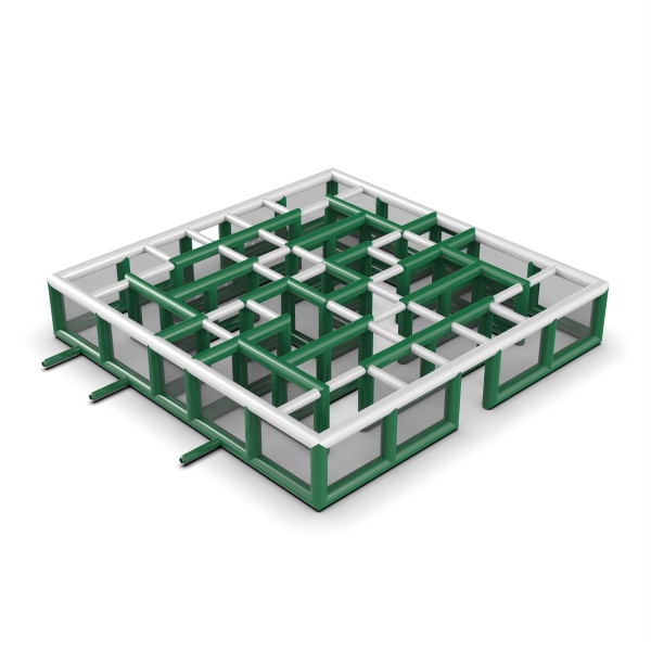 Inflatable maze in a forest theme