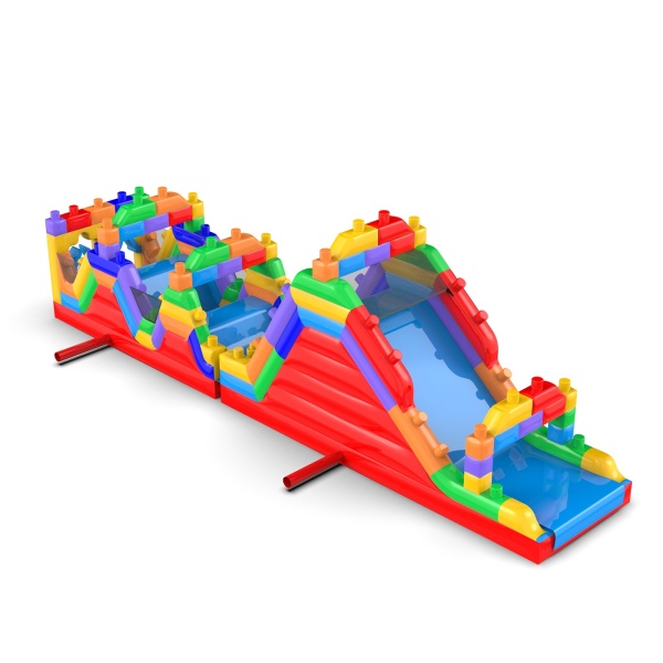 Inflatable obstacle course Colorful Blocks - 15 m