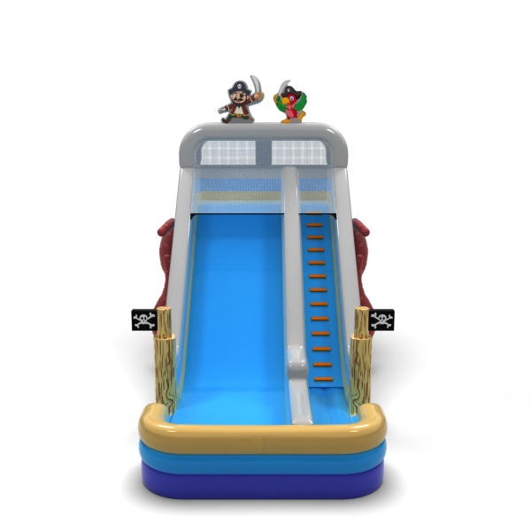 Larger inflatable slide in the pirate theme