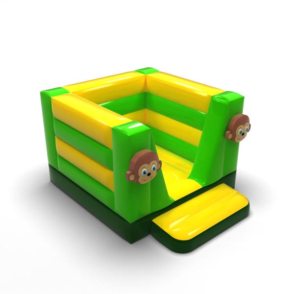 Small enclosed inflatable castle - in the jungle theme