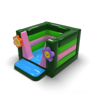 Small enclosed inflatable castle - in the spring theme