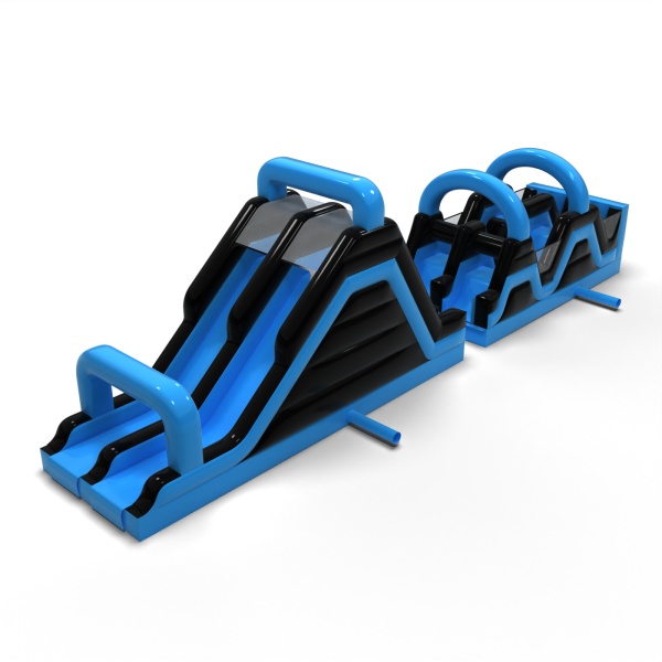 Inflatable obstacle course Race Blue - 15 m