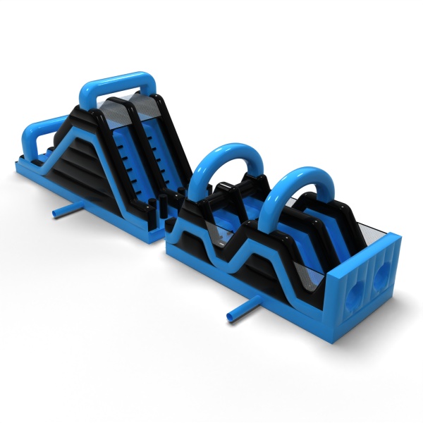 Inflatable obstacle course Race Blue - 15 m