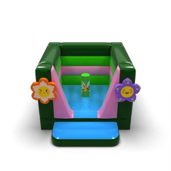 Small enclosed inflatable castle - in the spring theme
