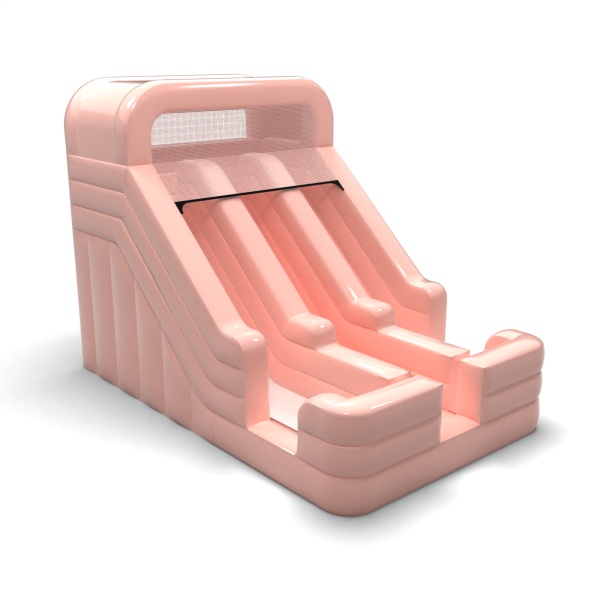Double inflatable slide mini - pastel pink