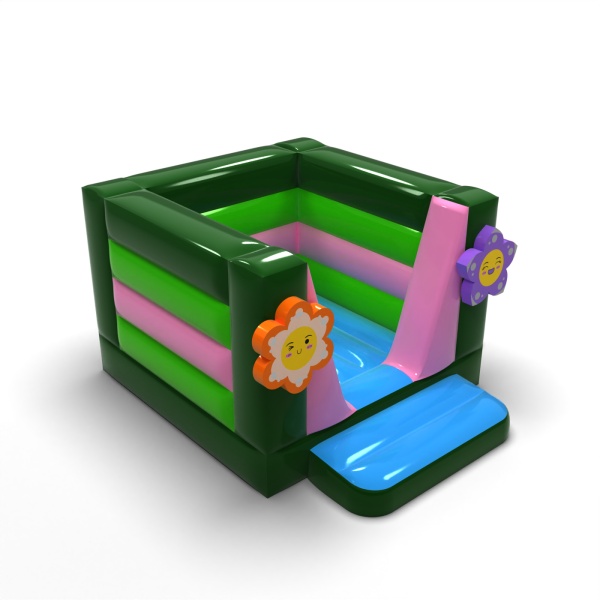 Small enclosed inflatable castle - in the spring theme
