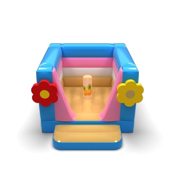 Small enclosed inflatable castle - in the Hawaiian theme