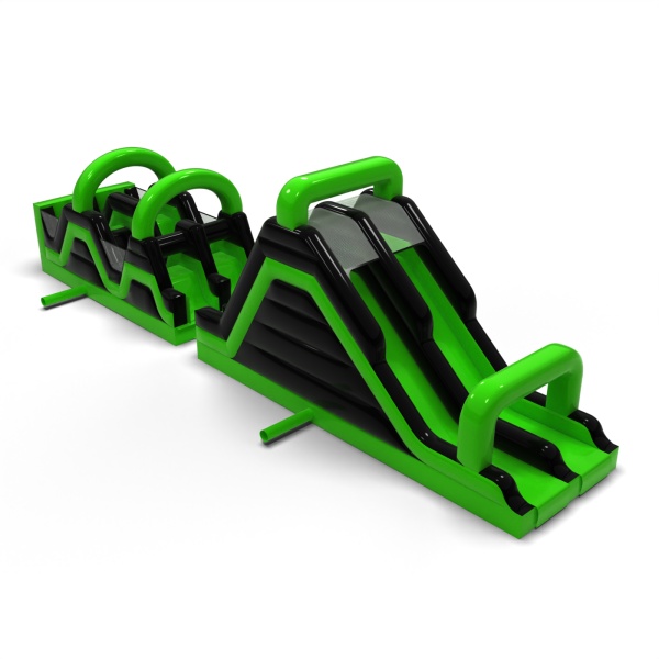 Inflatable obstacle course Race Green - 15 m