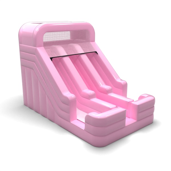 Double inflatable slide mini - powder pink