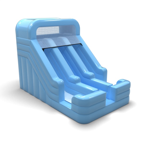 Double inflatable slide mini - pastel blue