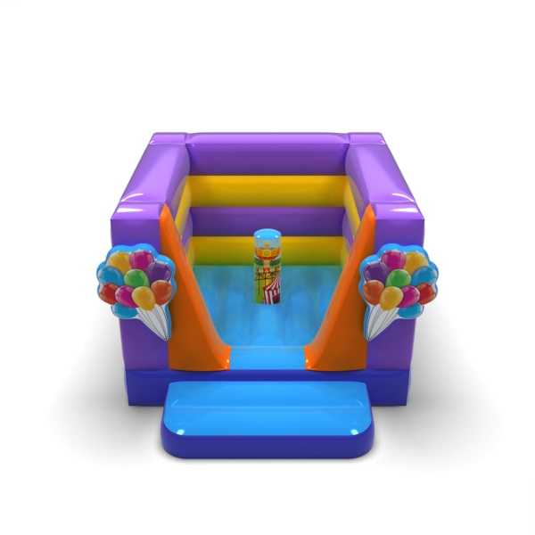 Small enclosed inflatable castle - in the fairground theme