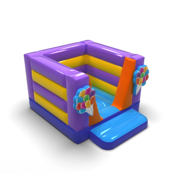 Small enclosed inflatable castle - in the fairground theme
