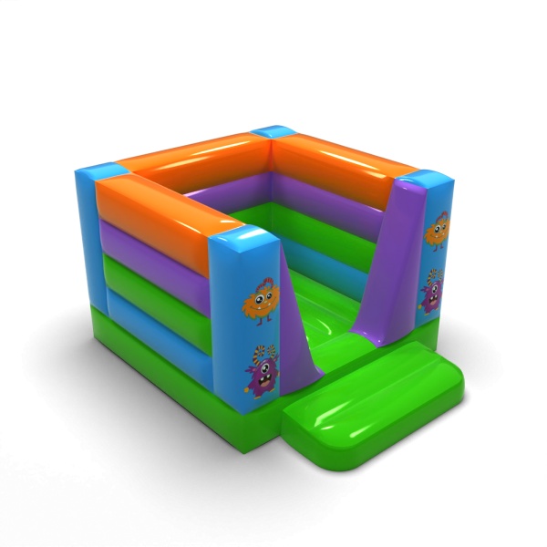 Small enclosed inflatable castle - in the monster theme