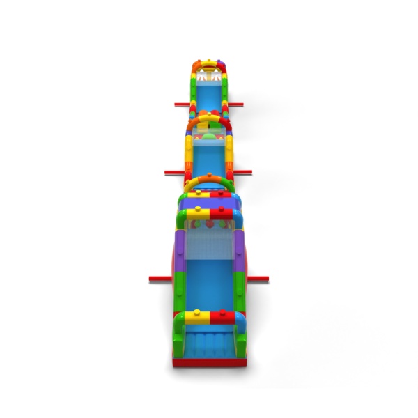 Inflatable obstacle course Colorful Blocks - 30 m