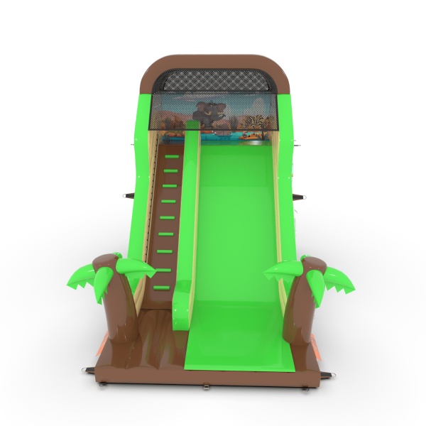 Inflatable slide with print safari