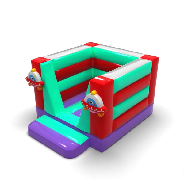 Small enclosed inflatable castle - in the space theme