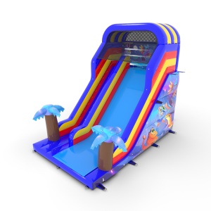Inflatable slide with print...