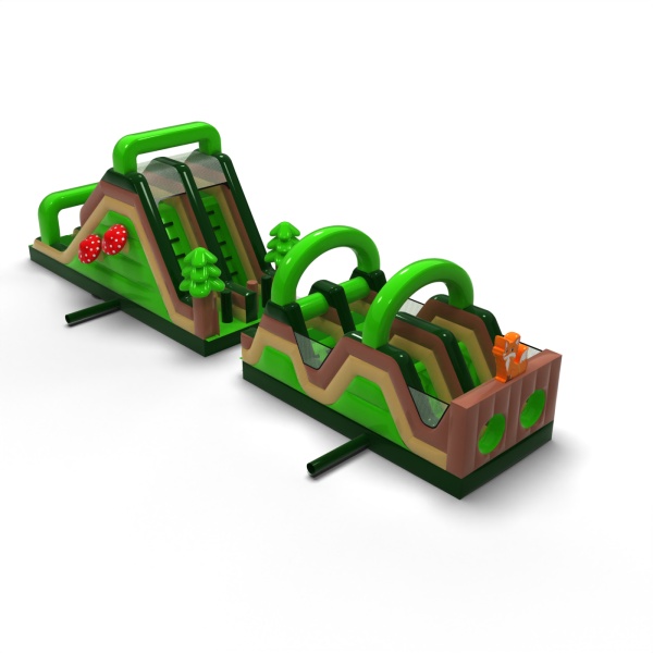 Inflatable obstacle course Forest-themed - 15 m