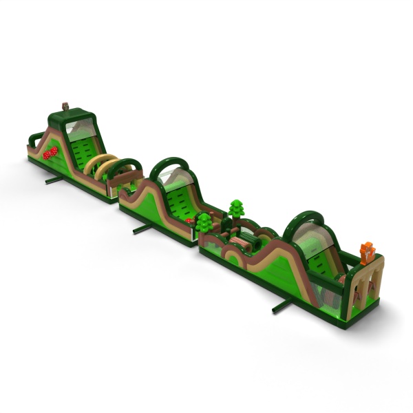 Inflatable obstacle course Forest-themed - 30 m