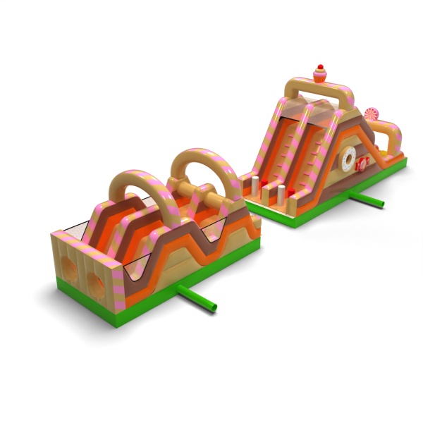 Inflatable obstacle course Candy-themed - 15 m
