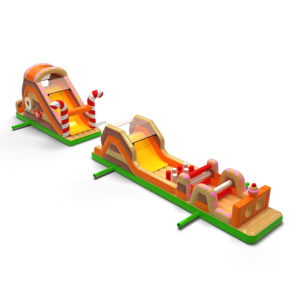 Inflatable obstacle course Candy-themed - 20 m