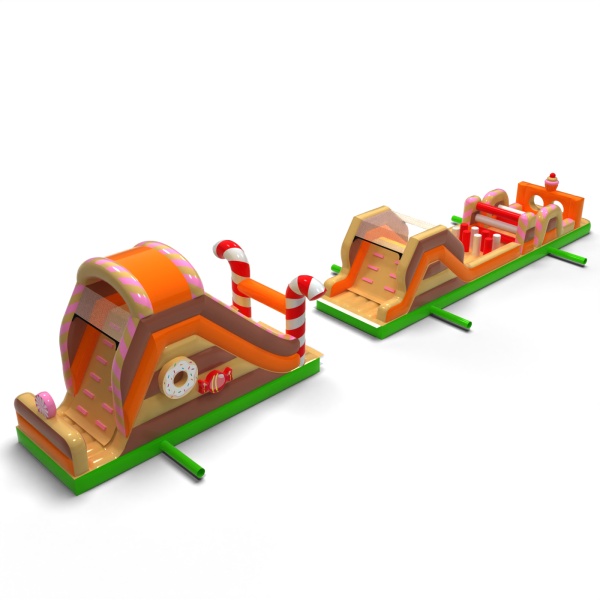 Inflatable obstacle course Candy-themed - 20 m