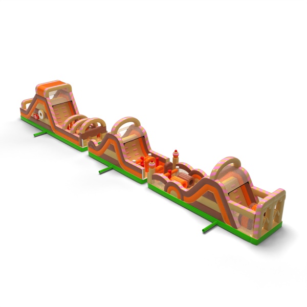 Inflatable obstacle course Candy-themed - 30 m