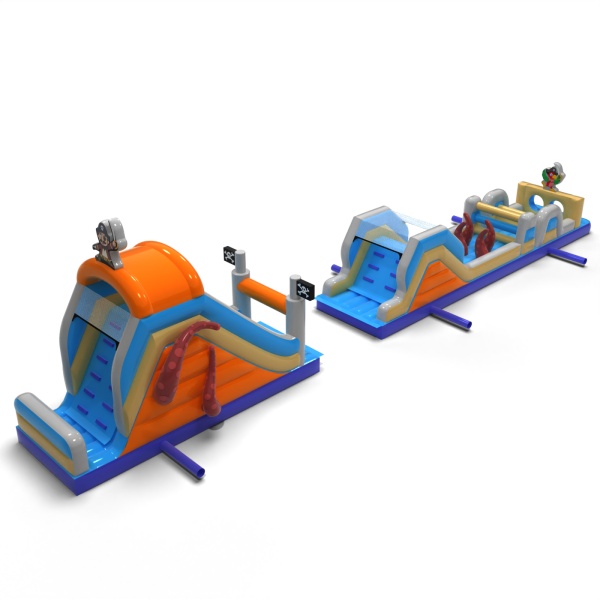 Inflatable obstacle course Pirate-themed - 20 m