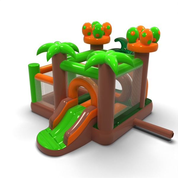 Small inflatable castle with a dry ball pit for children - Dino