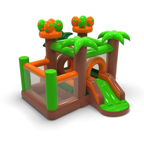 Small inflatable castle with a dry ball pit for children - Dino