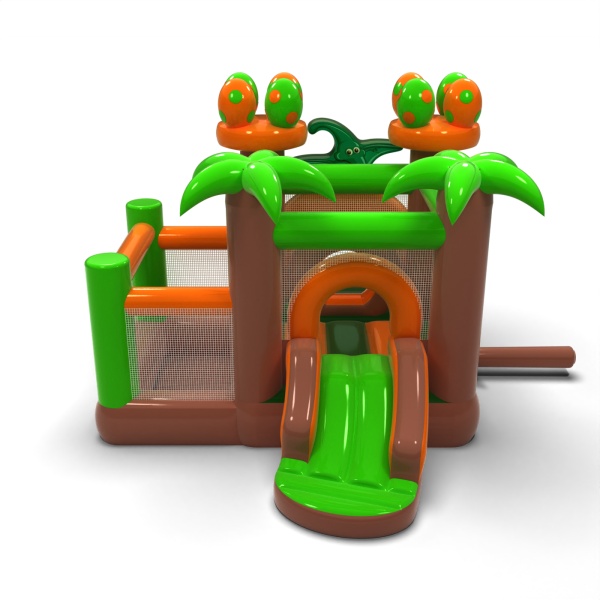 Small inflatable castle with a dry ball pit for children - Dino