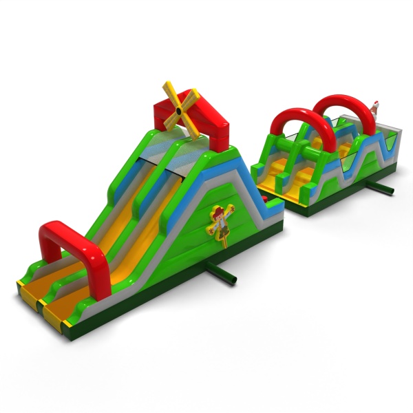 Inflatable obstacle course Farm-themed - 15 m