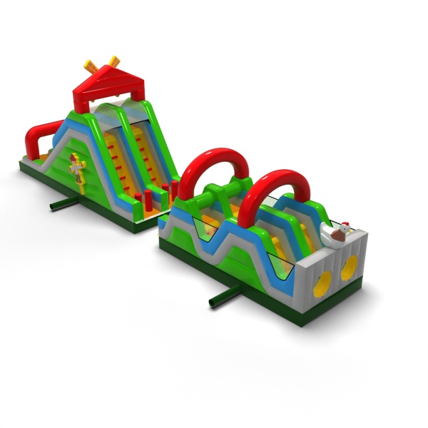 Inflatable obstacle course Farm-themed - 15 m