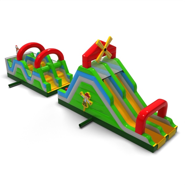 Inflatable obstacle course Farm-themed - 15 m