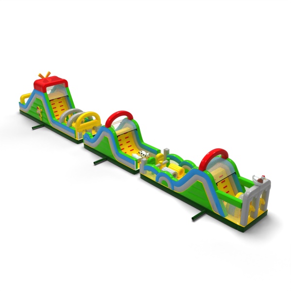 Inflatable obstacle course Farm-themed - 30 m