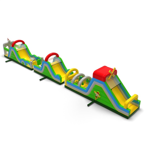 Inflatable obstacle course Farm-themed - 30 m