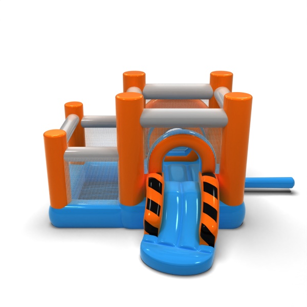 Small inflatable castle with a dry ball pit for children - classic
