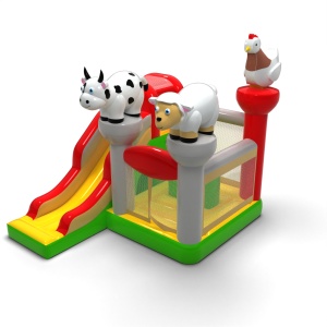 Inflatable castle farm combo