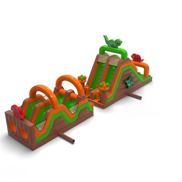 Inflatable obstacle course Dino - 15 m