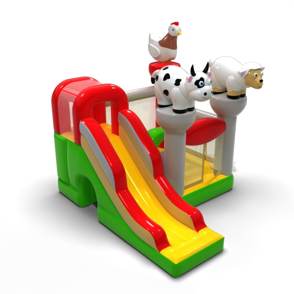 Inflatable castle farm combo