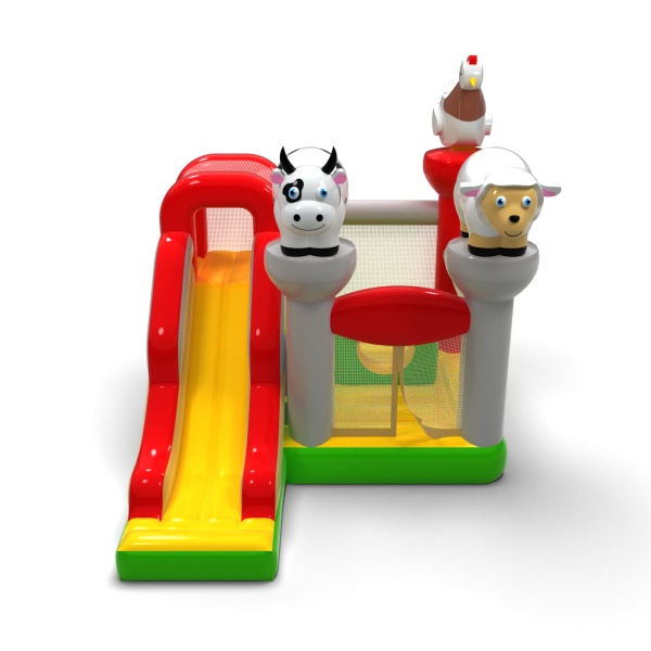 Inflatable castle farm combo