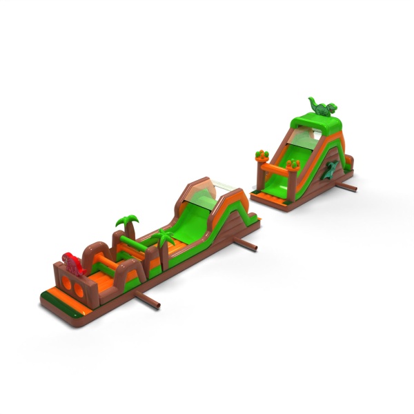 Inflatable obstacle course Dino - 20 m