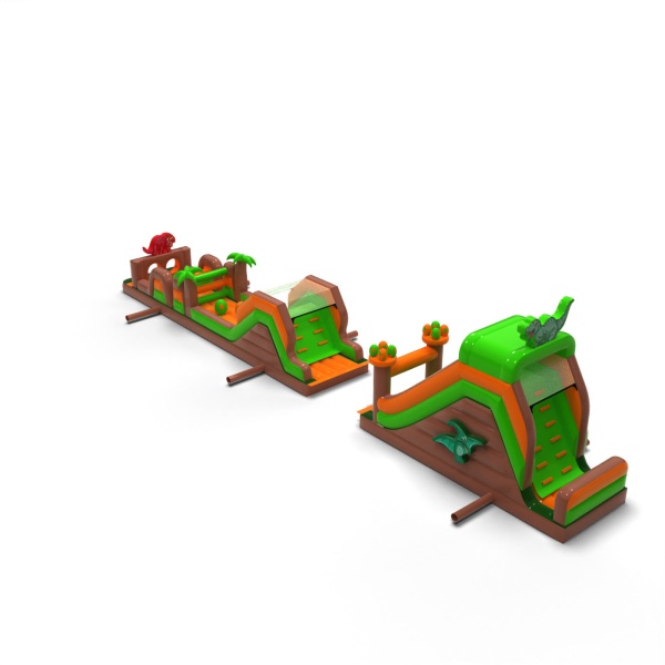 Inflatable obstacle course Dino - 20 m