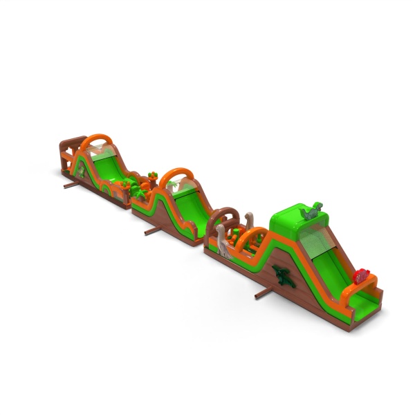 Inflatable obstacle course Dino - 30 m