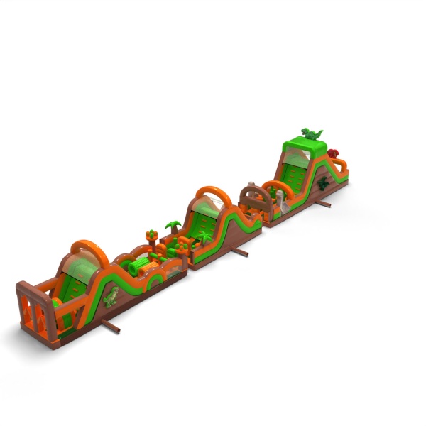 Inflatable obstacle course Dino - 30 m