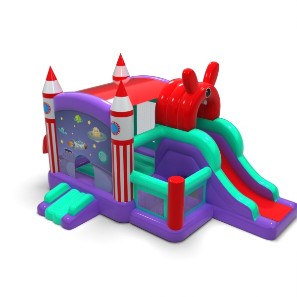 Inflatable castle combo with the space theme