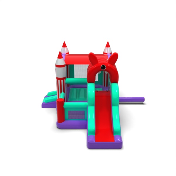 Inflatable castle combo with the space theme