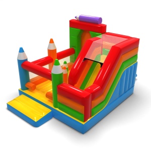 Inflatable with slide -...