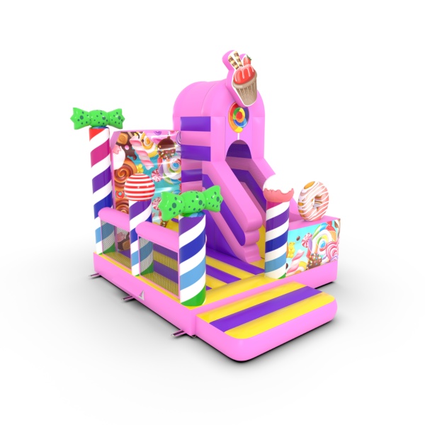 Inflatable with combo slide with print - Candy